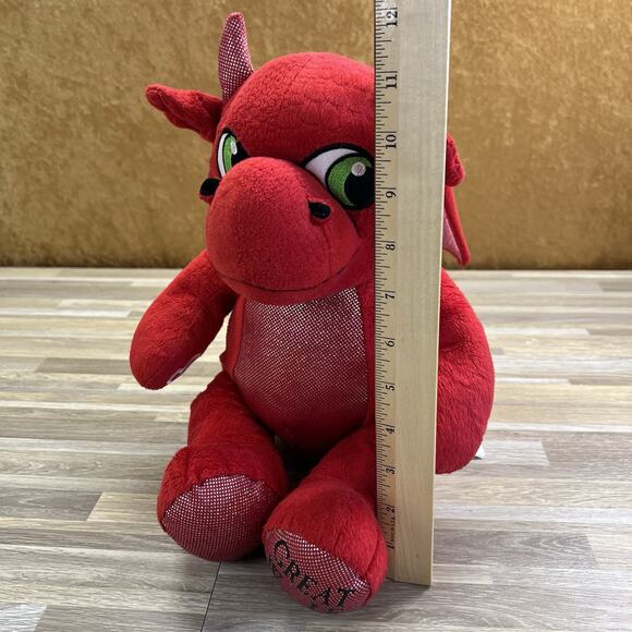 Build A Bear Great Wolf Lodge Magiquest Ellie Red Dragon Plush Stuff - JL383 - Picture 8 of 8